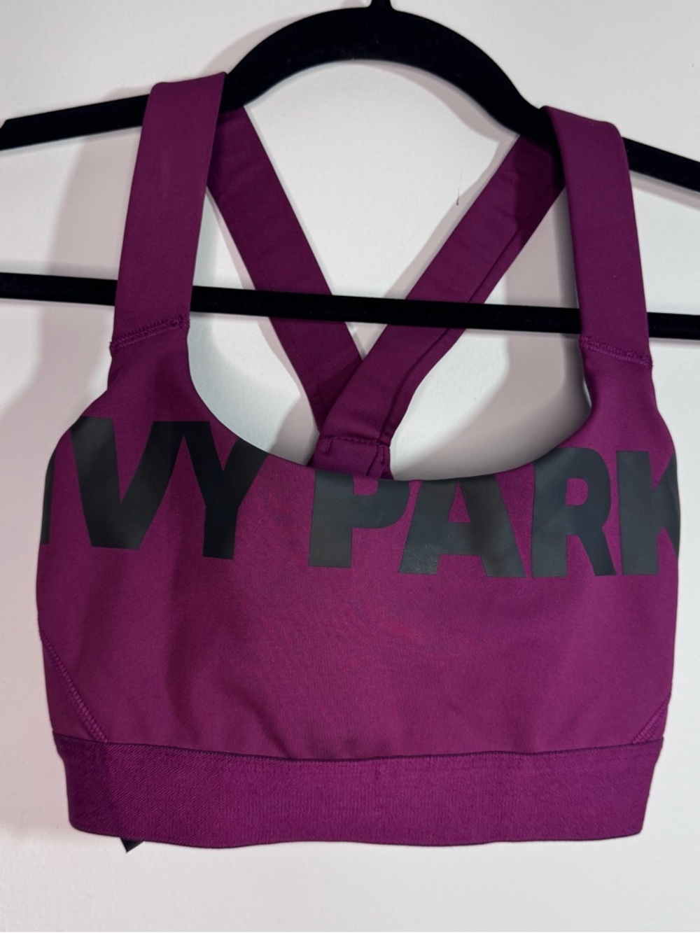 Ivy Park Logo Sports Bra XS Purple Medium Support Racerback Athletic